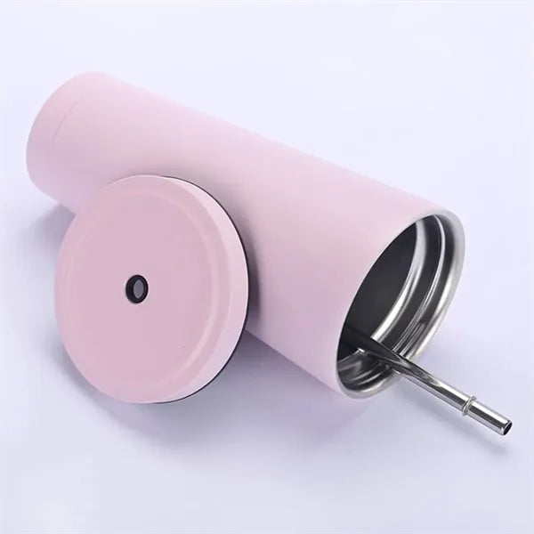 32Oz. Matte Stainless Steel Tumbler with Lid and Straw
