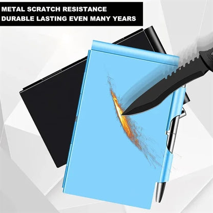 Aluminum Alloy Card Box with Pen