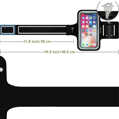 Adjustable Sports Armband Phone Holder W/ Touchscreen Window