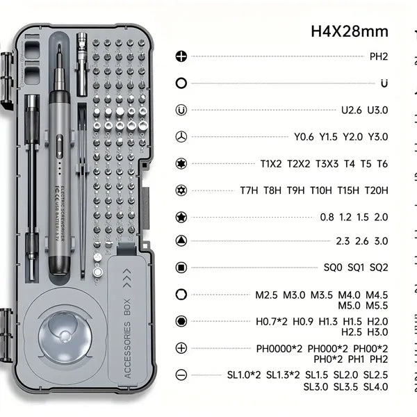 88 Piece Precision Mini Electric Silent Screwdriver Set