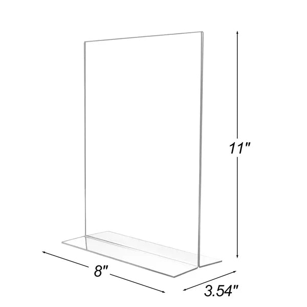 Clear Acrylic T shaped Dual Sided Straight Display Stand