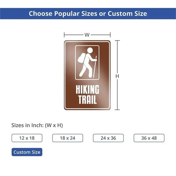 Reflective Custom Trail Markers Signs (1ft x 1ft/Sqft)