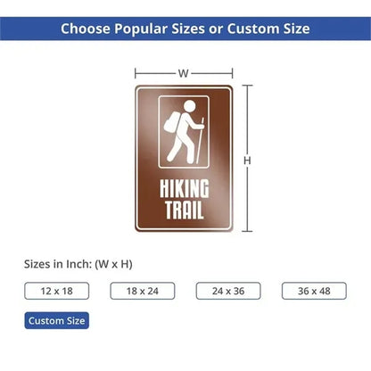 Reflective Custom Trail Markers Signs (1ft x 1ft/Sqft)