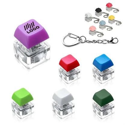 Keychain Pendant Keyboard Keycap Button W/LED Lights
