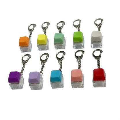 Keychain Pendant Keyboard Keycap Button W/LED Lights