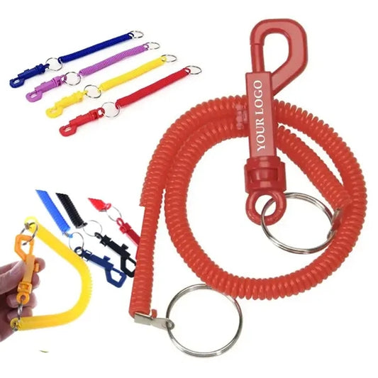 Retractable Spring Coil Keychain Spiral Lanyards