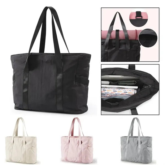 Gym Tote Bag with Zipper Compartments