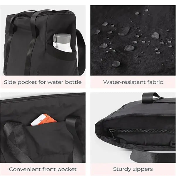 Gym Tote Bag with Zipper Compartments