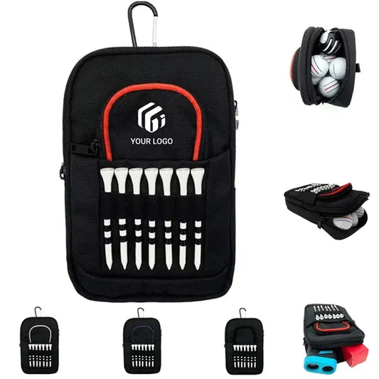 Utility 3 Pockets Tees Organizer Gift Golf Ball Bag Pouch