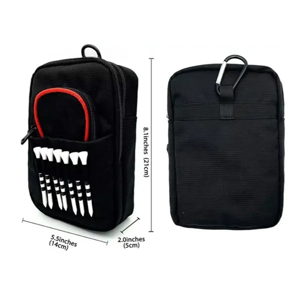 Utility 3 Pockets Tees Organizer Gift Golf Ball Bag Pouch