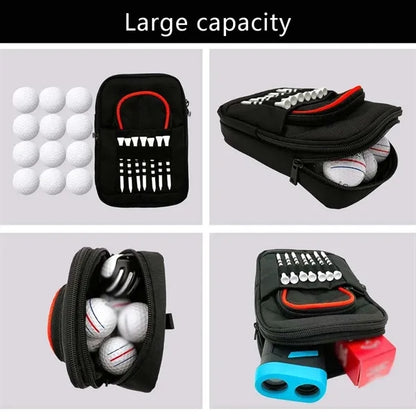 Utility 3 Pockets Tees Organizer Gift Golf Ball Bag Pouch