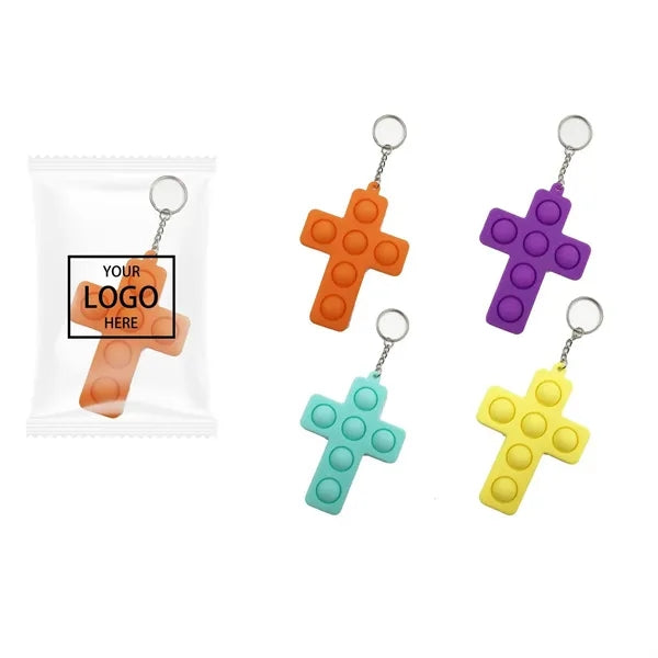 Cross Fidget Toy Keychain