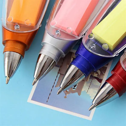 Multifunction Ballpoint Pen W/ LED Light and Sticky Notes
