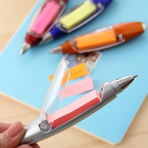 Multifunction Ballpoint Pen W/ LED Light and Sticky Notes