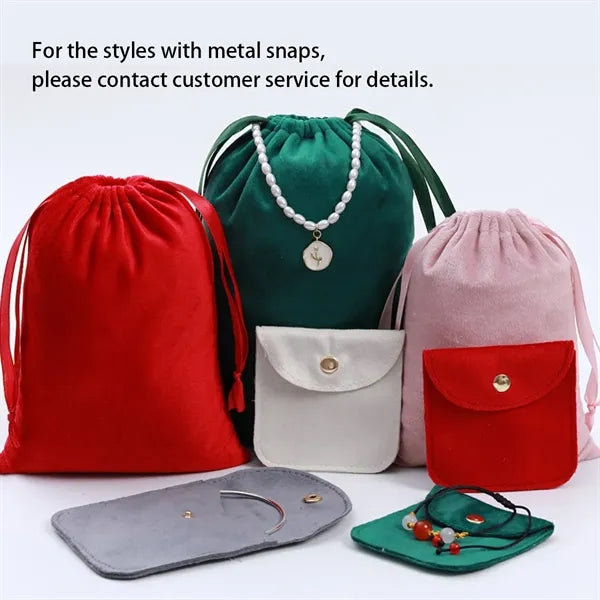 Party Wedding Favor Gift Jewelry Pouch Velvet Drawstring Bag