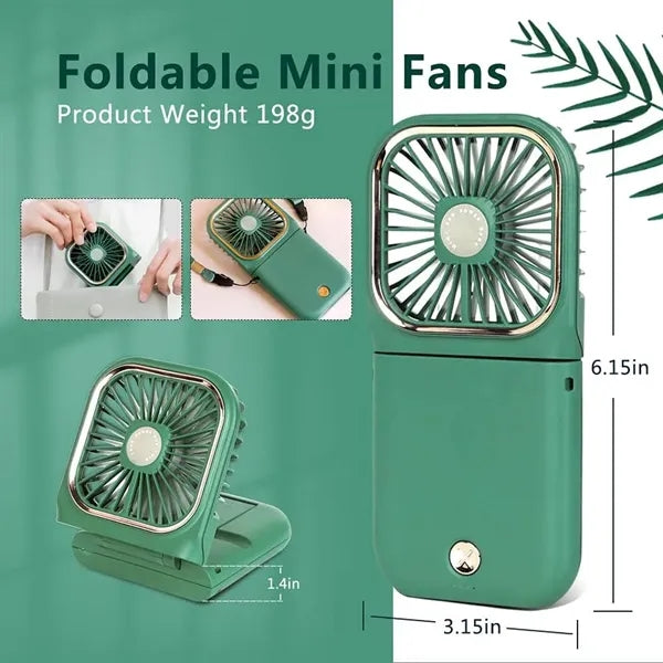 5 in 1  Mini Portable  Rechargeable Fan