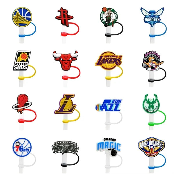 Silicone Straw Topper with 3D custom logo