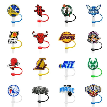 Silicone Straw Topper with 3D custom logo