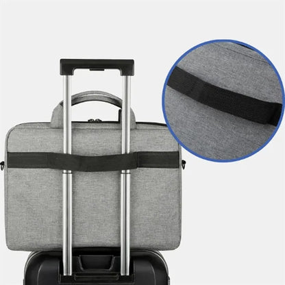 15.6" Laptop Briefcase with Luggage Trolley Sleeve