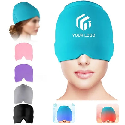 Snugly fit puffy eyes sinus hat migraine relief ice cap