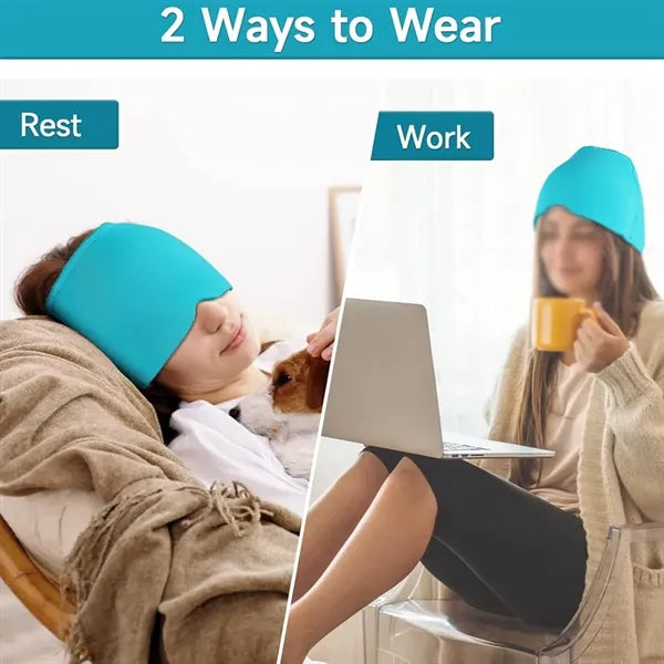 Snugly fit puffy eyes sinus hat migraine relief ice cap