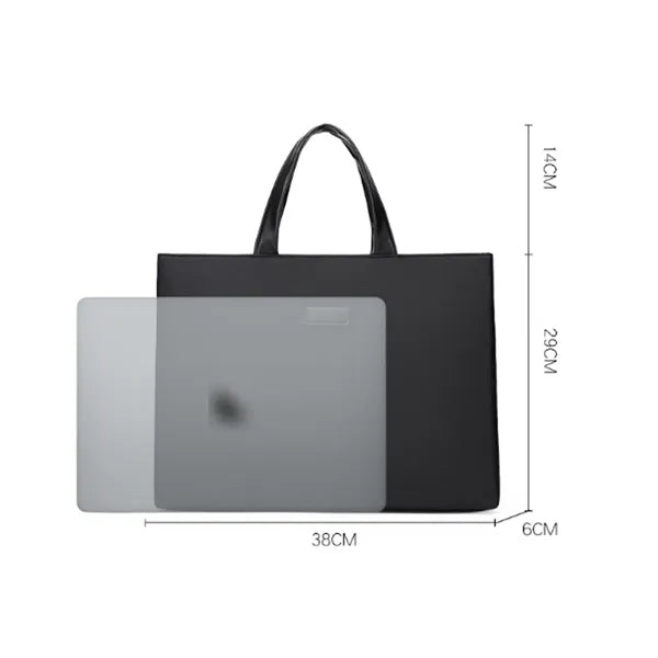 14" PU Leather Business Laptop Tote Bag with Handle