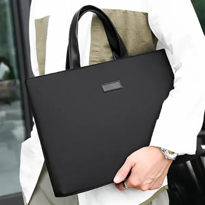 14" PU Leather Business Laptop Tote Bag with Handle