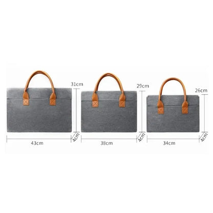 14" Business Laptop Handbag with PU Leather Handles