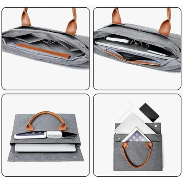14" Business Laptop Handbag with PU Leather Handles