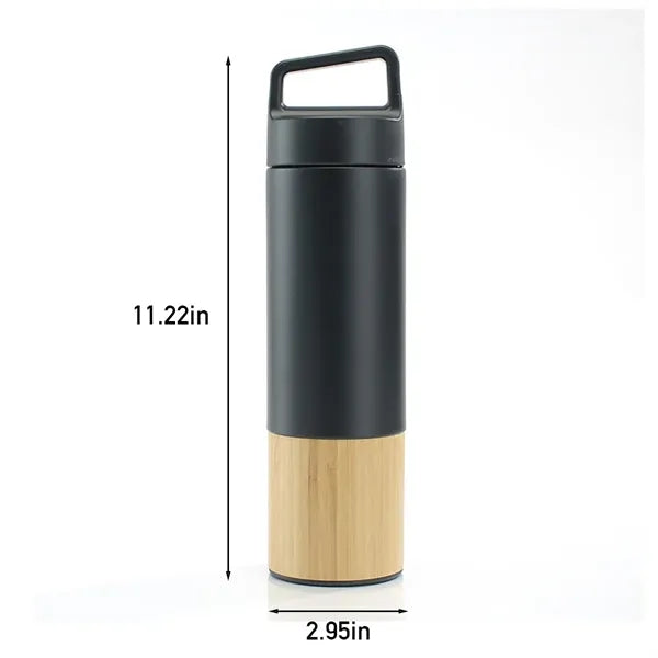 Portable Stainless Steel Bamboo Shell Vacuum Car Thermos Cup