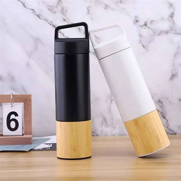 Portable Stainless Steel Bamboo Shell Vacuum Car Thermos Cup