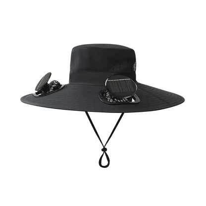 Wide brim solar fan hat, bucket