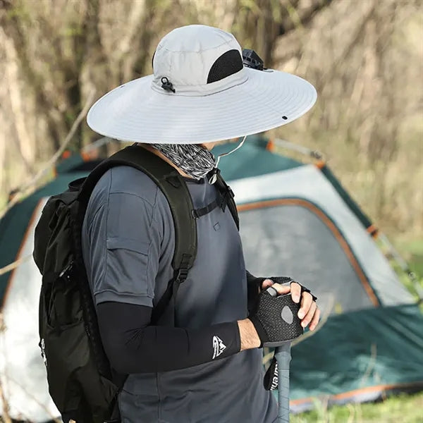 Wide brim solar fan hat, bucket