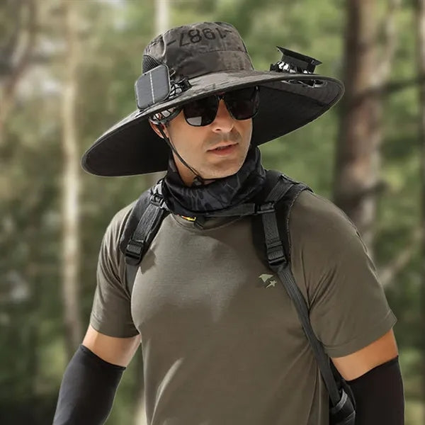 Wide brim solar fan hat, bucket