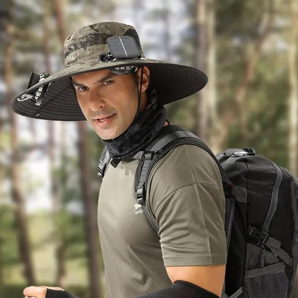 Wide brim solar fan hat, bucket
