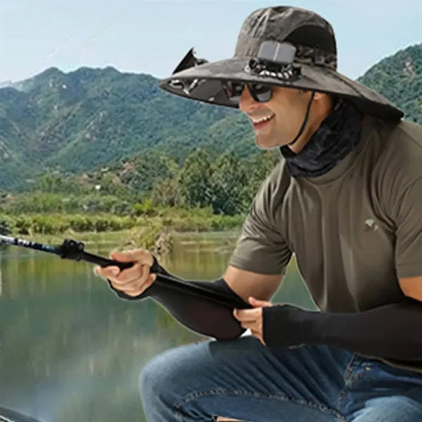 Wide brim solar fan hat, bucket