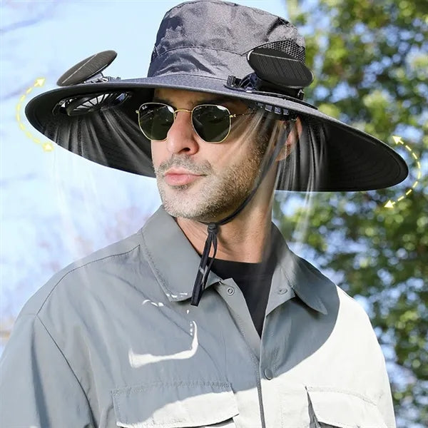Wide brim solar fan hat, bucket