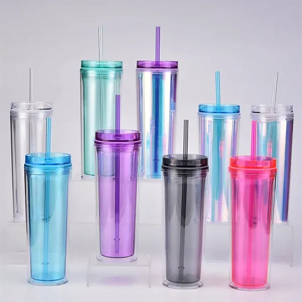 18oz Double-Layer Plastic Tumbler