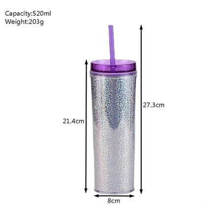 18oz Double-Layer Plastic Tumbler