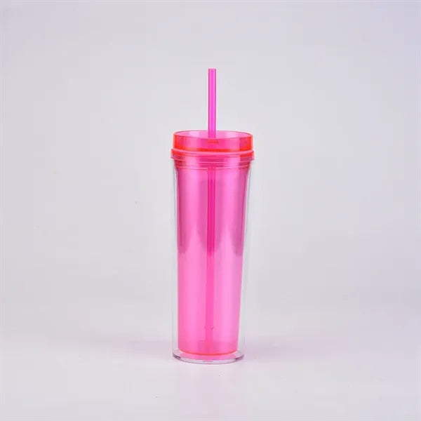 18oz Double-Layer Plastic Tumbler