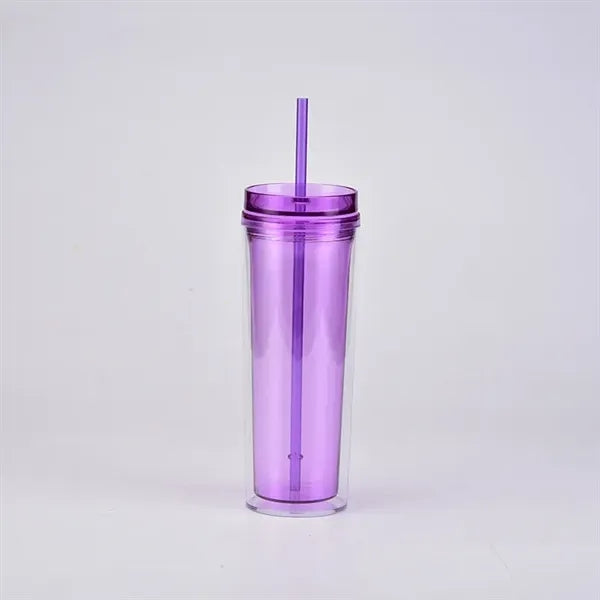 18oz Double-Layer Plastic Tumbler