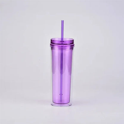 18oz Double-Layer Plastic Tumbler