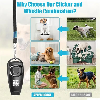 2-in-1 Dog Training Clicker Whistle