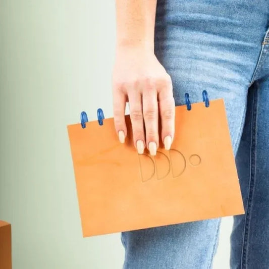 Disc-Bound Journal - Debossed Leather - Small