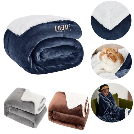 Sherpa Fleece Throw Blanket