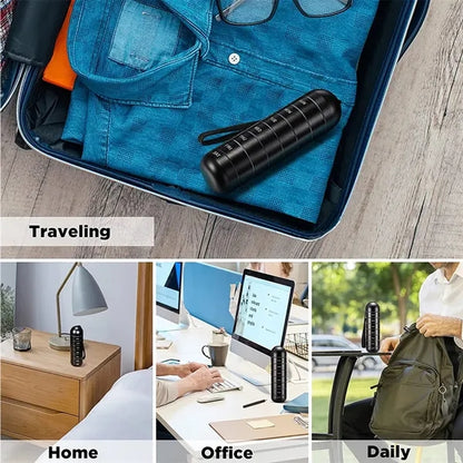 Portable Travel Waterproof Metal Weekly Pill Organizer