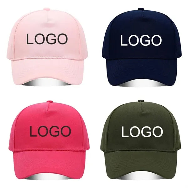 Structured 5 Panel Adjustable Cotton Baseball Cap