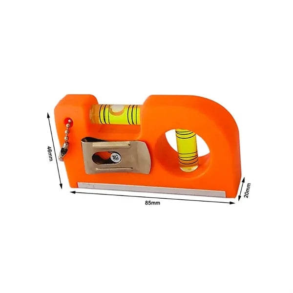 Mini Multi Tool Level with Pencil Sharpener and Keychain