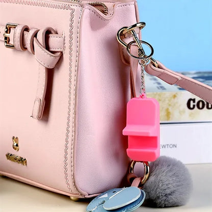 Mini Colorful PVC Durable Phone Stand Holders with Keychain