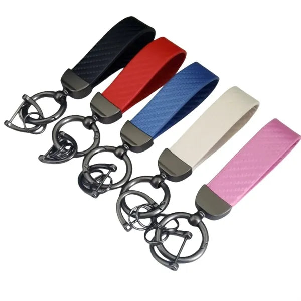 Carbon Fiber Style Car Keychain